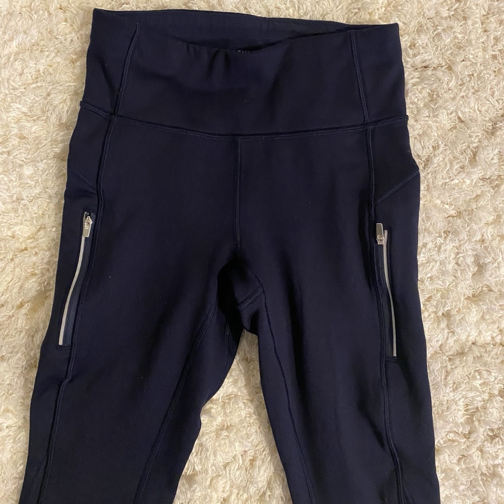 Athleta Navy Primaloft Ridge Tight-Small